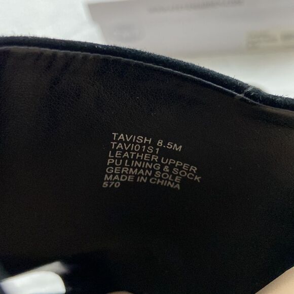 Steve Madden Tavish Black Leather Suede High Heels size 8.5 - Picture 7 of 8